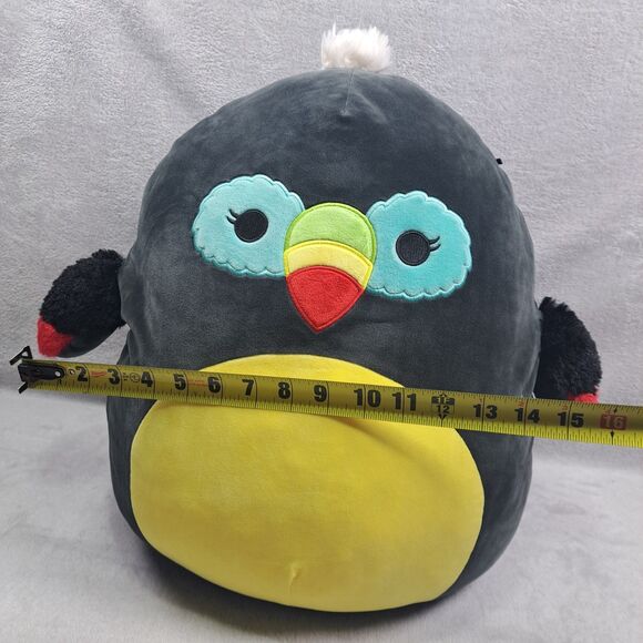 Squishmallow Tito the Toucan 18" Big Plush Stuffed Toy Black Pillow Buddy Owl - Picture 3 of 13